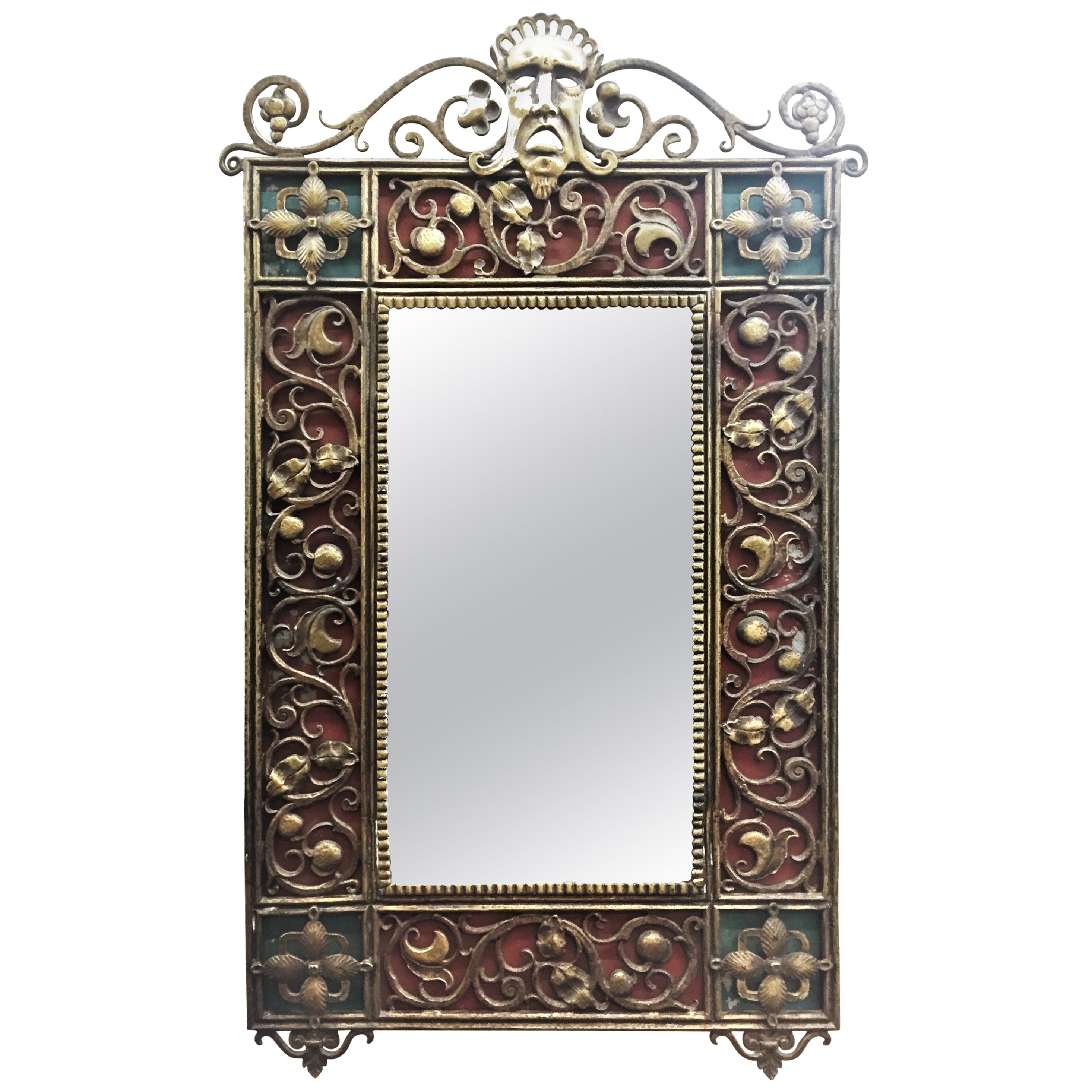 1920s Arts and Crafts Parlour Mirror by Oscar Bach For Sale at 1stDibs
