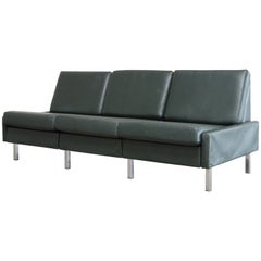 COR Model Conseta Leather Sofa Green, 1960s