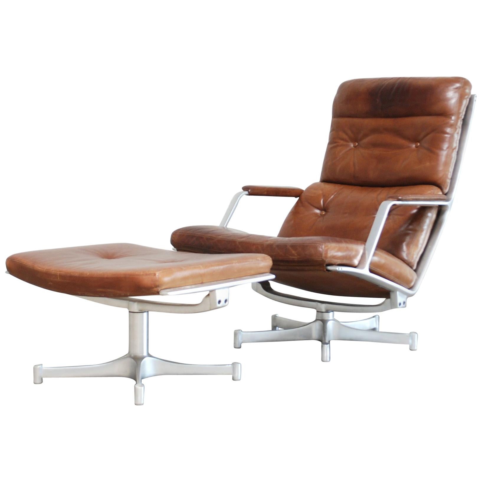 Kill International FK 85 Lounge Chair Cognac Leather design Kastholm / Fabricius