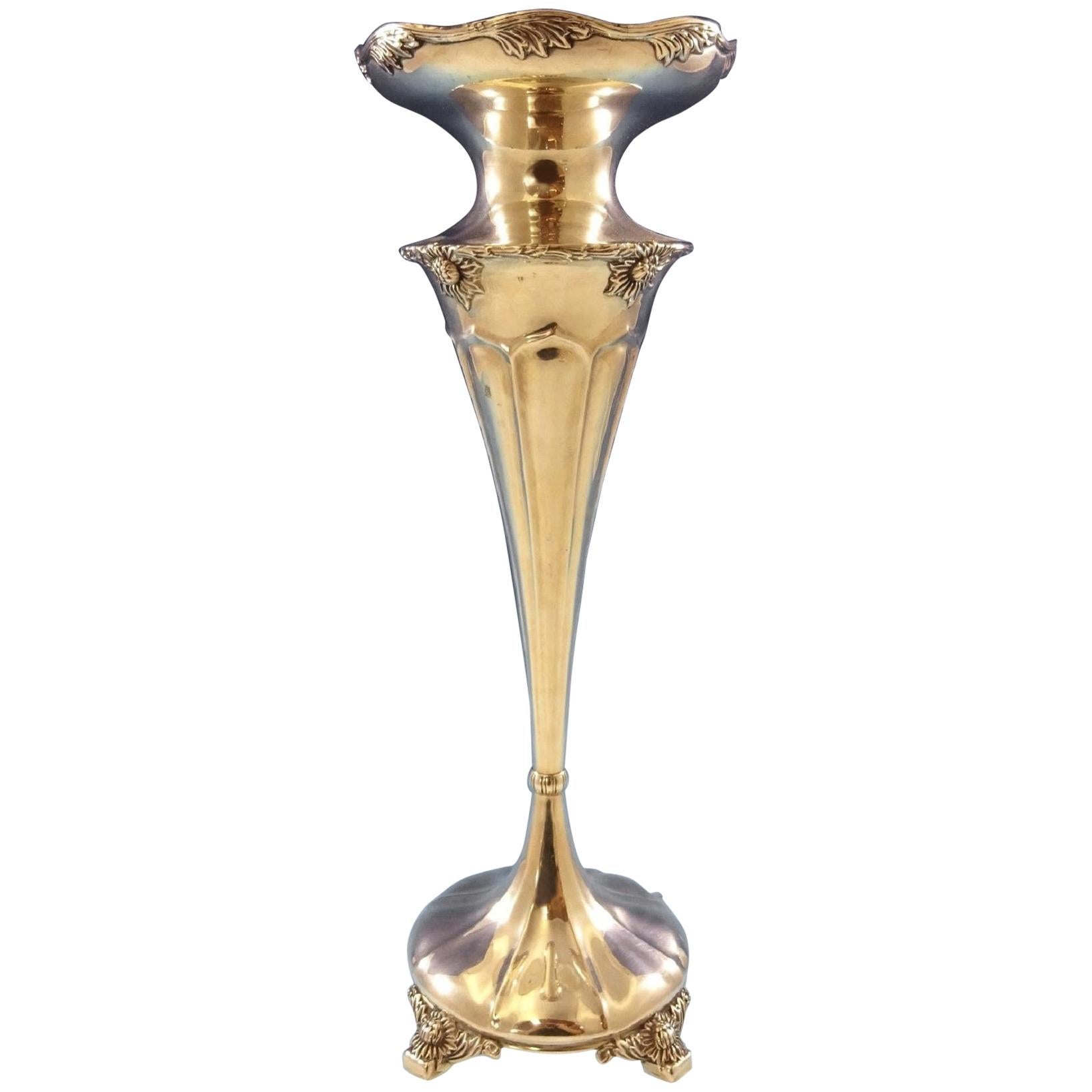 Crisantemo de Tiffany & Co. Jarrón de plata de ley 13" de alto