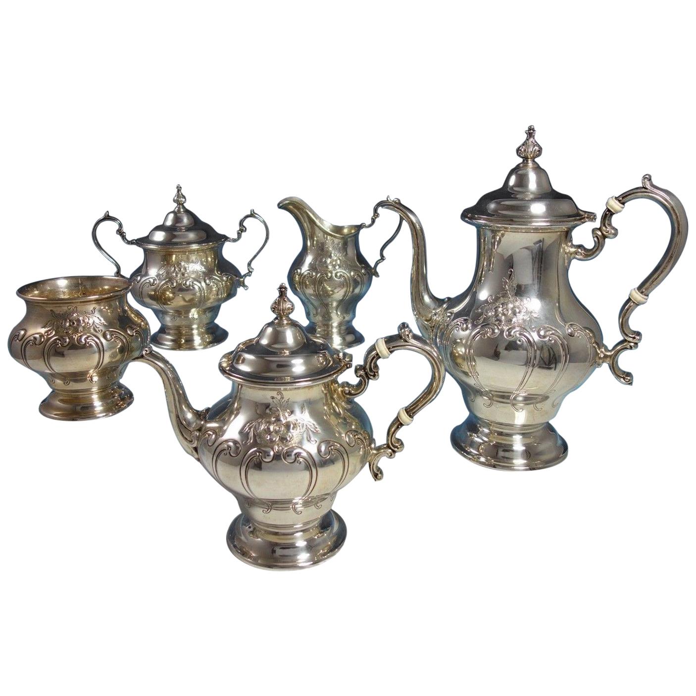 Chantilly Countess by Gorham Sterling Silver Coffee Tea Set 5-Piece
