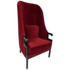 Unusual American Modern High Back Lounge Chair, Milo Baughman for Thayer Coggin