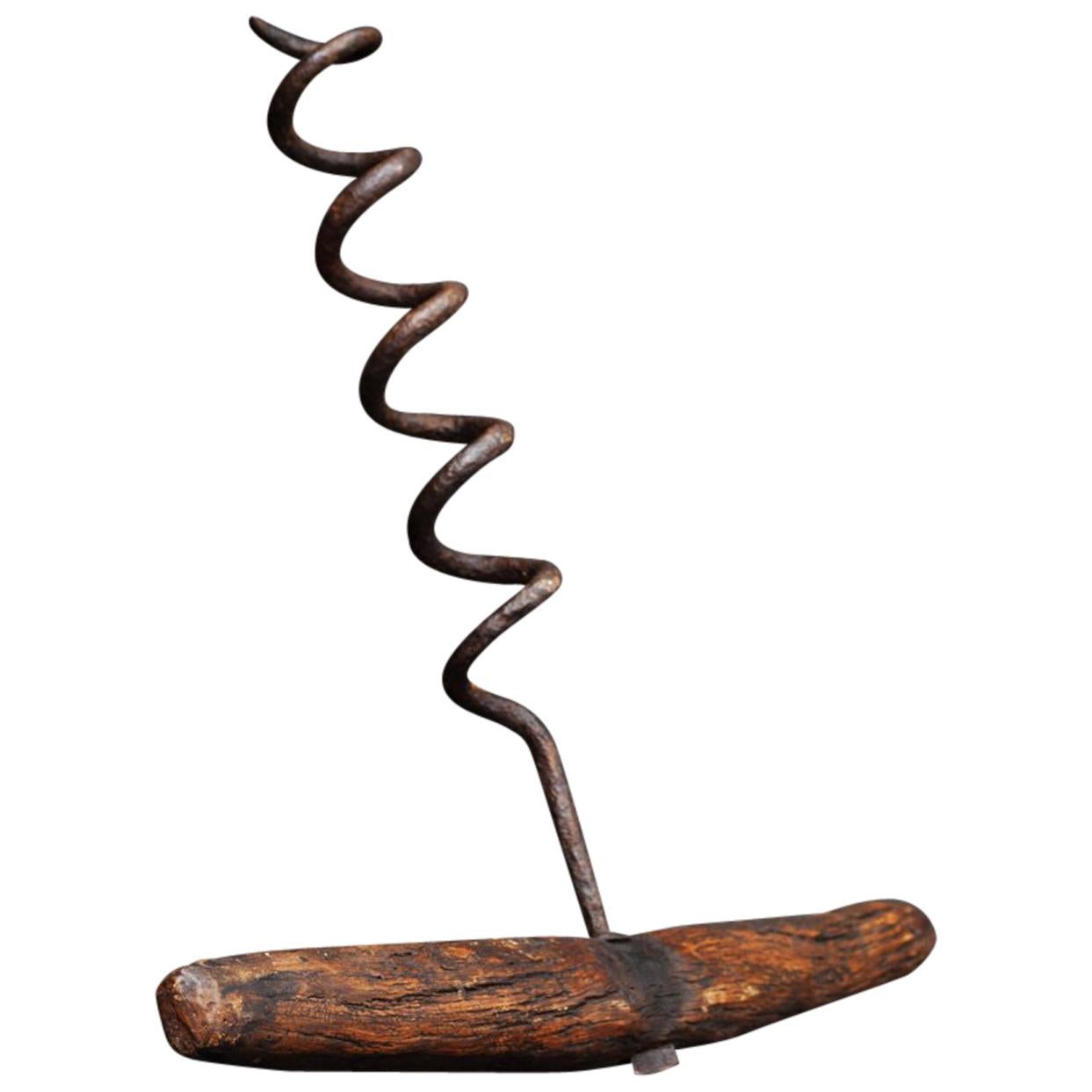 Folk-Art Oversized Corkscrew, circa 1940