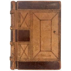 19th Century Leather Ledger Book