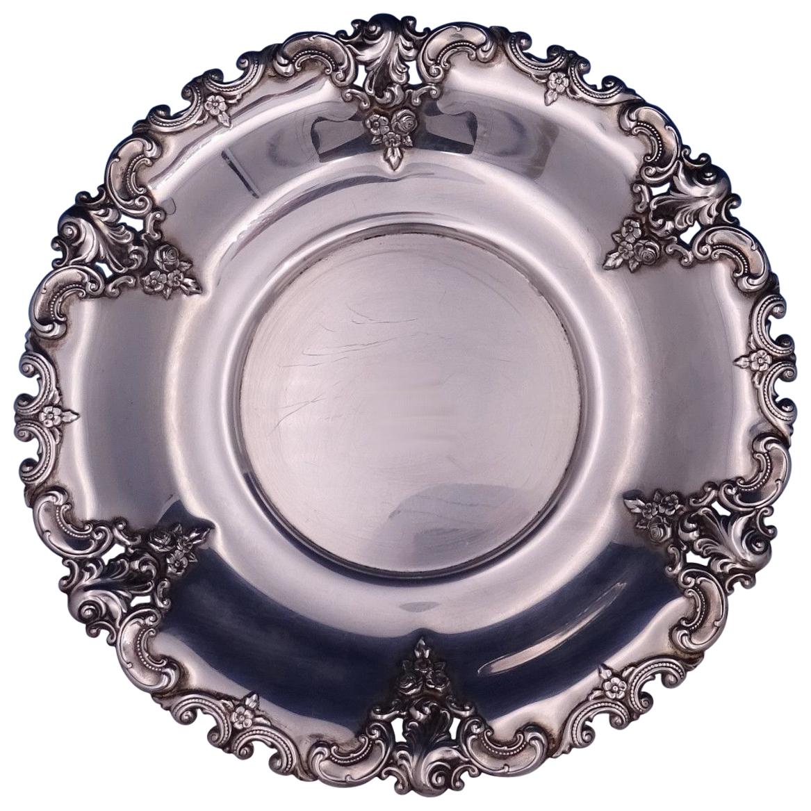 Grande Baroque by Wallace Sterling Silver Bowl Underplate #5971 Vintage