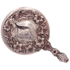 Lily by Whiting Sterling Silver Hand Mirror #7071