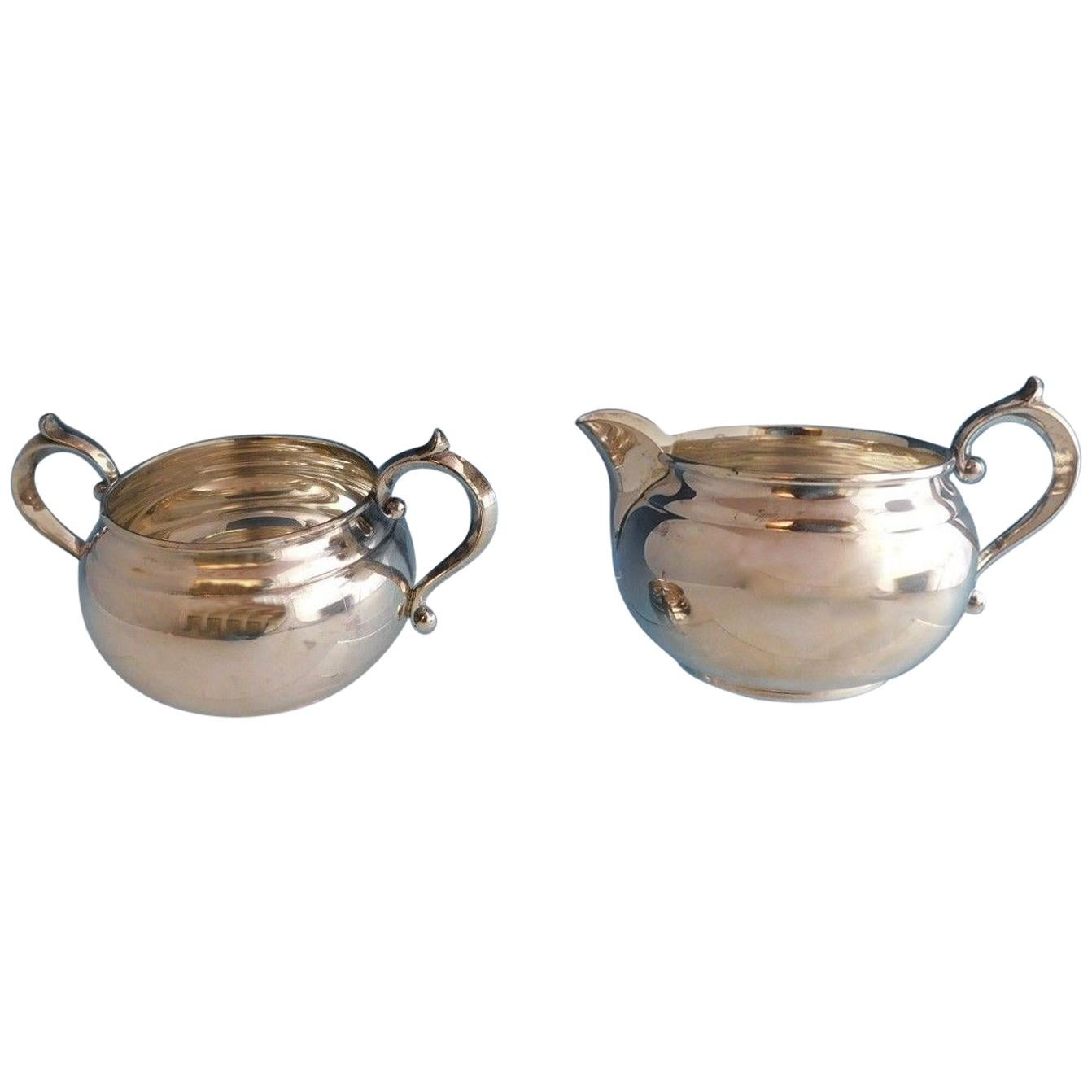Old French by Gorham Sterling Silver Sugar and Creamer Set of 2 Pieces