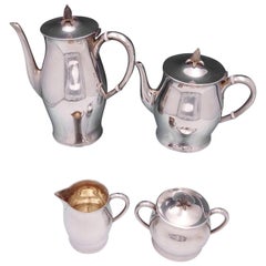 Paul Revere by Tuttle Sterling Silver Tea Set of 4-Piece #395, Vintage