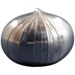 Figurina/Modello di castagno in argento .925 italiano