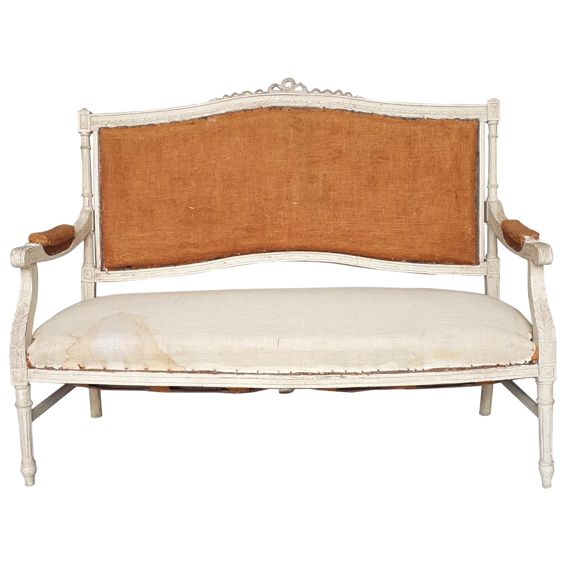 Swedish Sofa in the Gustavian Style, Late 19th Century For Sale