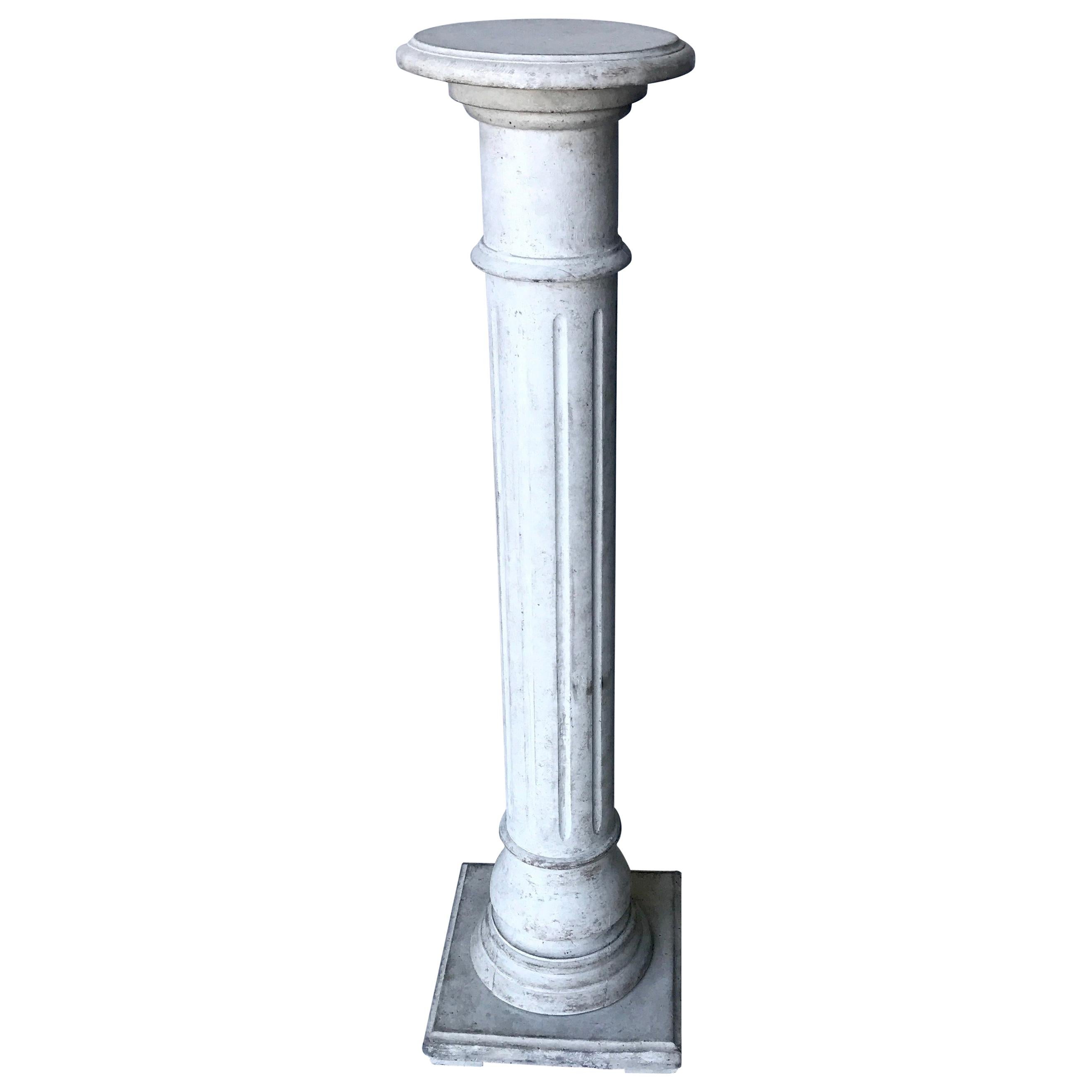 Antique Gustavian Style Wooden Column, Late 19th Century For Sale