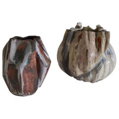 Two Freeform Studio Pottery Vases, 1960s, Dutch