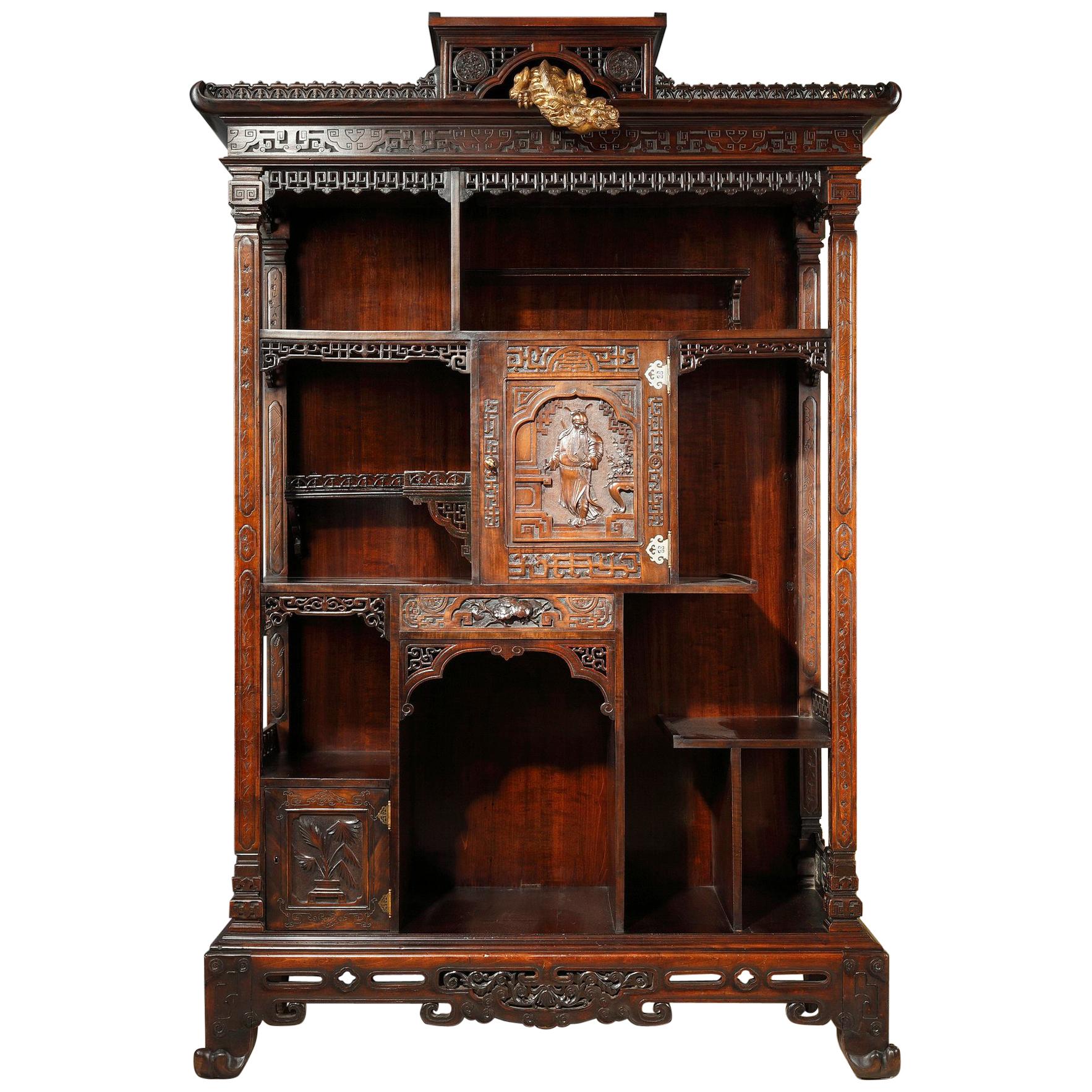 Japanese Style Cabinet Attributed to G. Viardot, France, Circa 1880
