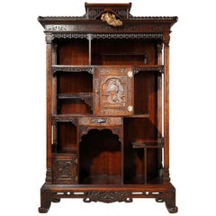 Antique Japanese Style Cabinet Attributed to G. Viardot, France, Circa 1880