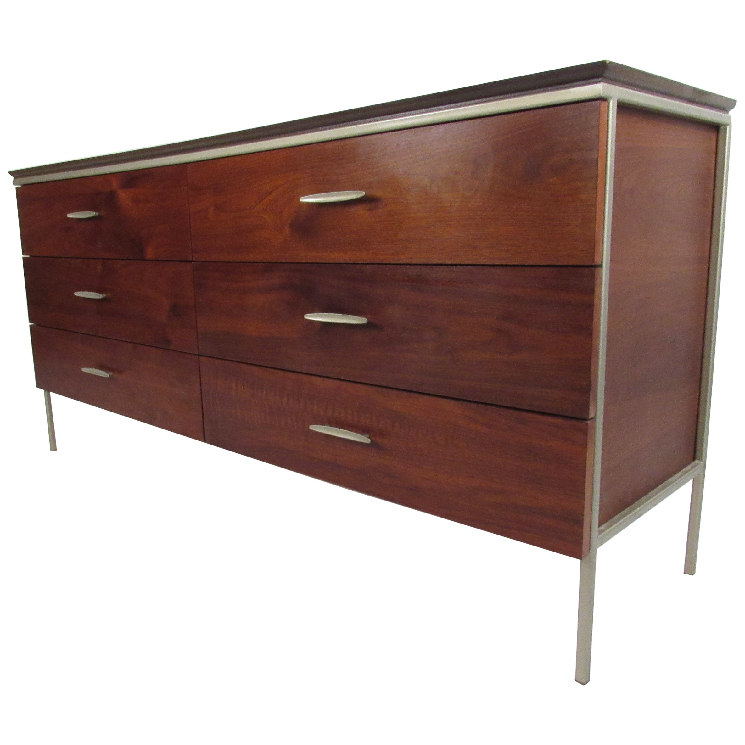 Solid walnut dresser with sculptural legs at 1stDibs