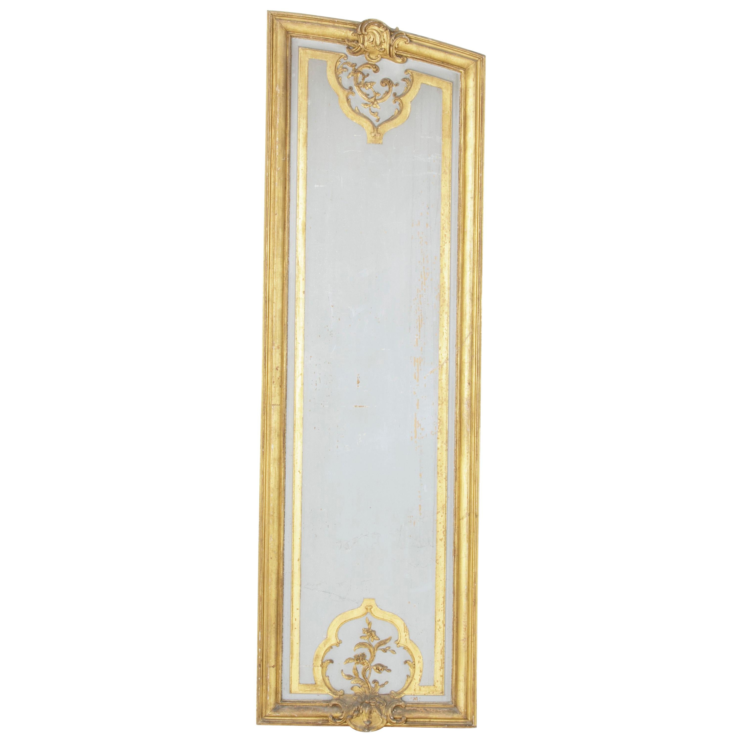 Large Early 19th Century Hand Carved, Gilded French Architectural Panel