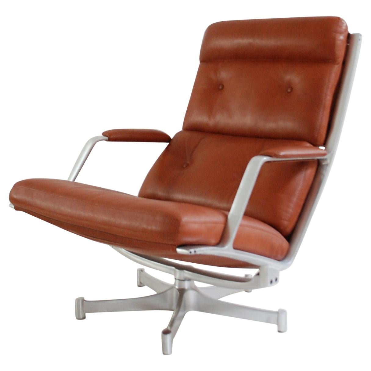Kill International FK 85 Lounge Chair Red Cognac by Kastholm & Fabricius