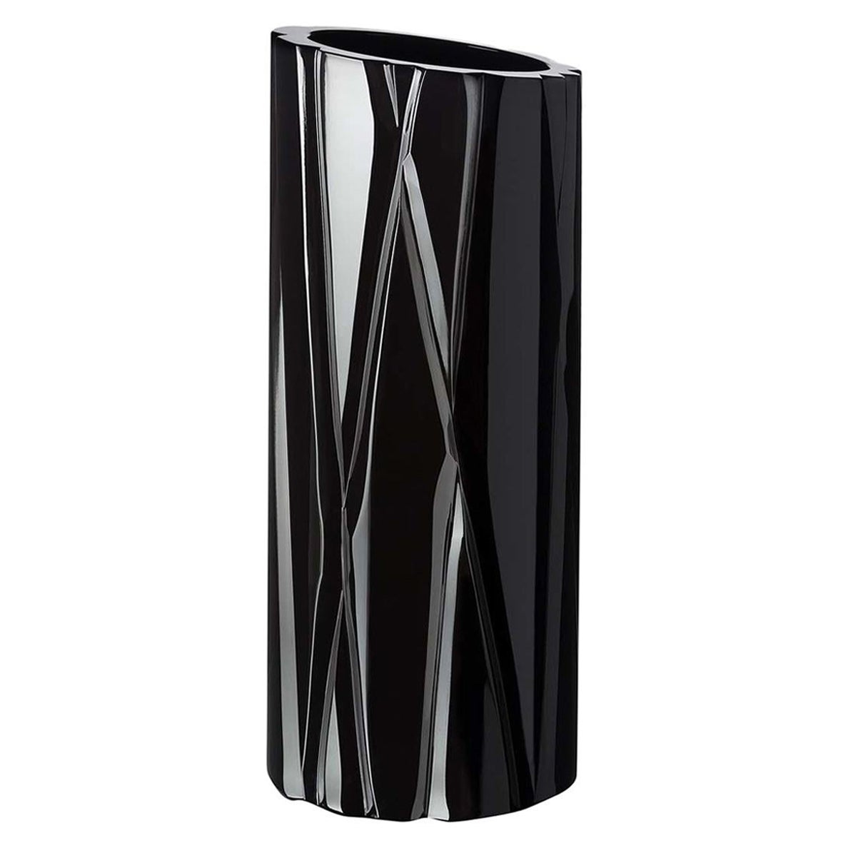 Tondo Doni: schwarze Skyline-Vase von Mario Cioni