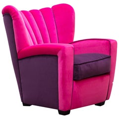 Zarina Eggplant/Fuchsia Baby Armchair by Cesare Cassina by Adele C