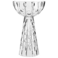 Tondo Doni Peacock Clear Vase by Mario Cioni