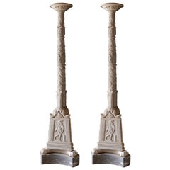 Hand Carved Candle Holder Set by Cusenza Marmi