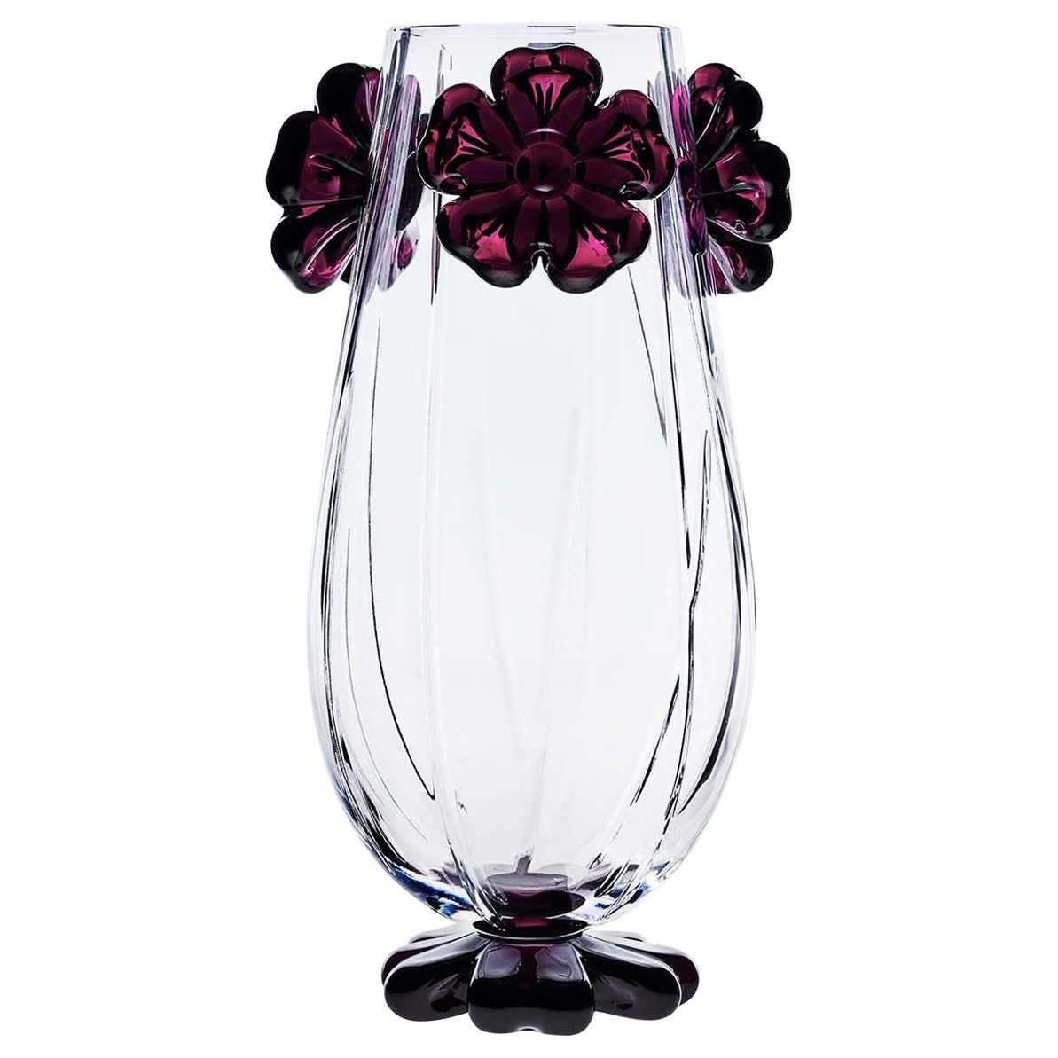 Cistus Red Flower Vase by Mario Cioni For Sale