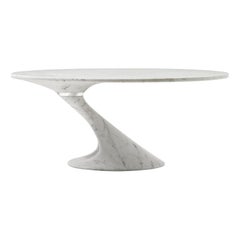 Swan Short Oval Side Table by Giuseppe Chigiotti by MGM Marmi & Graniti