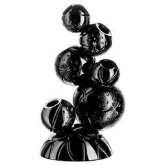 Tondo Doni Rhapsody Black Vase by Mario Cioni