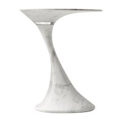 Swan Tall Round Side Table by Giuseppe Chigiotti by MGM Marmi & Graniti