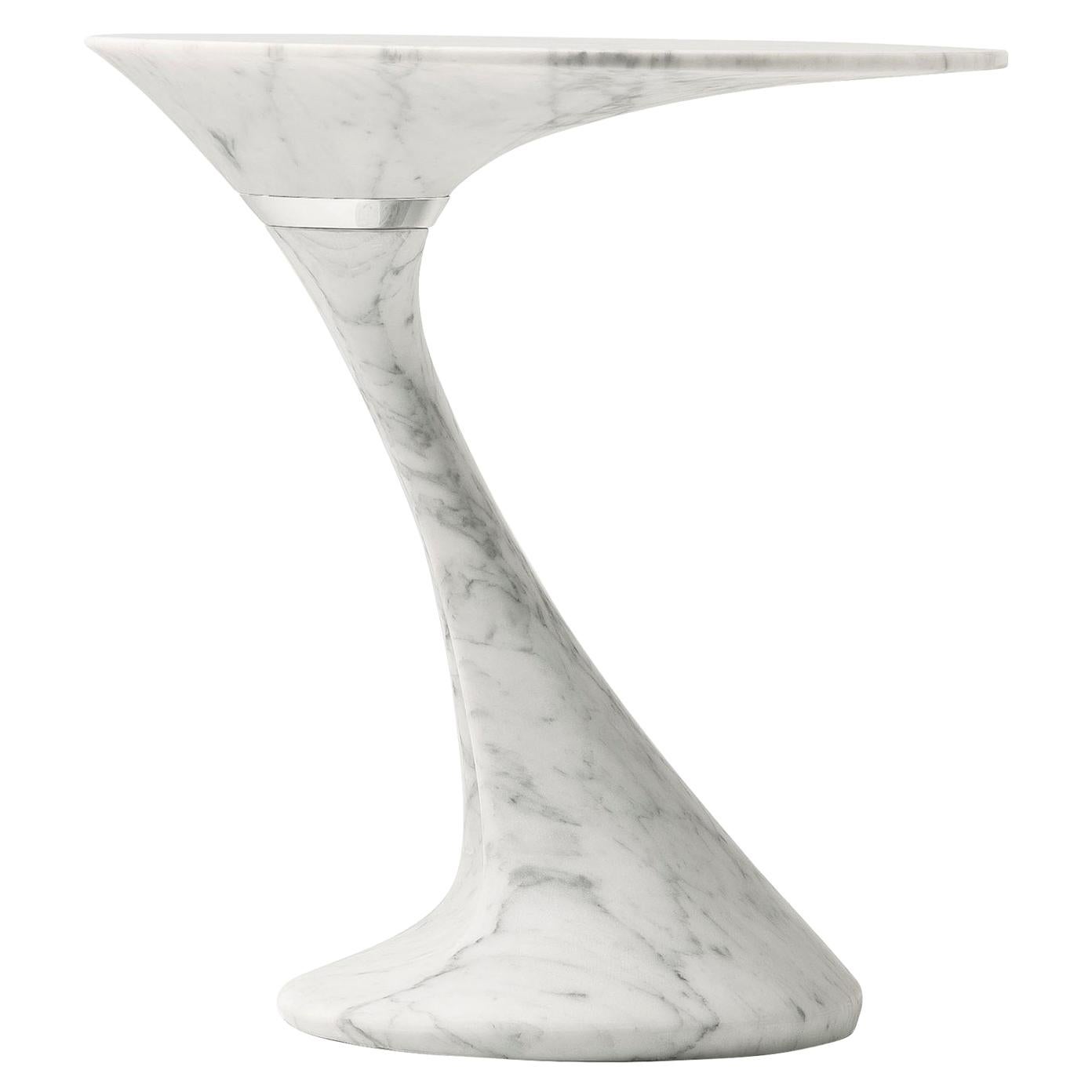 Swan Medium Oval Side Table by Giuseppe Chigiotti by MGM Marmi & Graniti