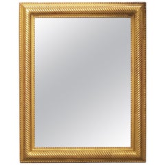 Antique French Gilt Rectangular Wall Mirror (H 39 x W 30 3/4)