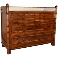 19th Century, French Faux Bamboo Chest
