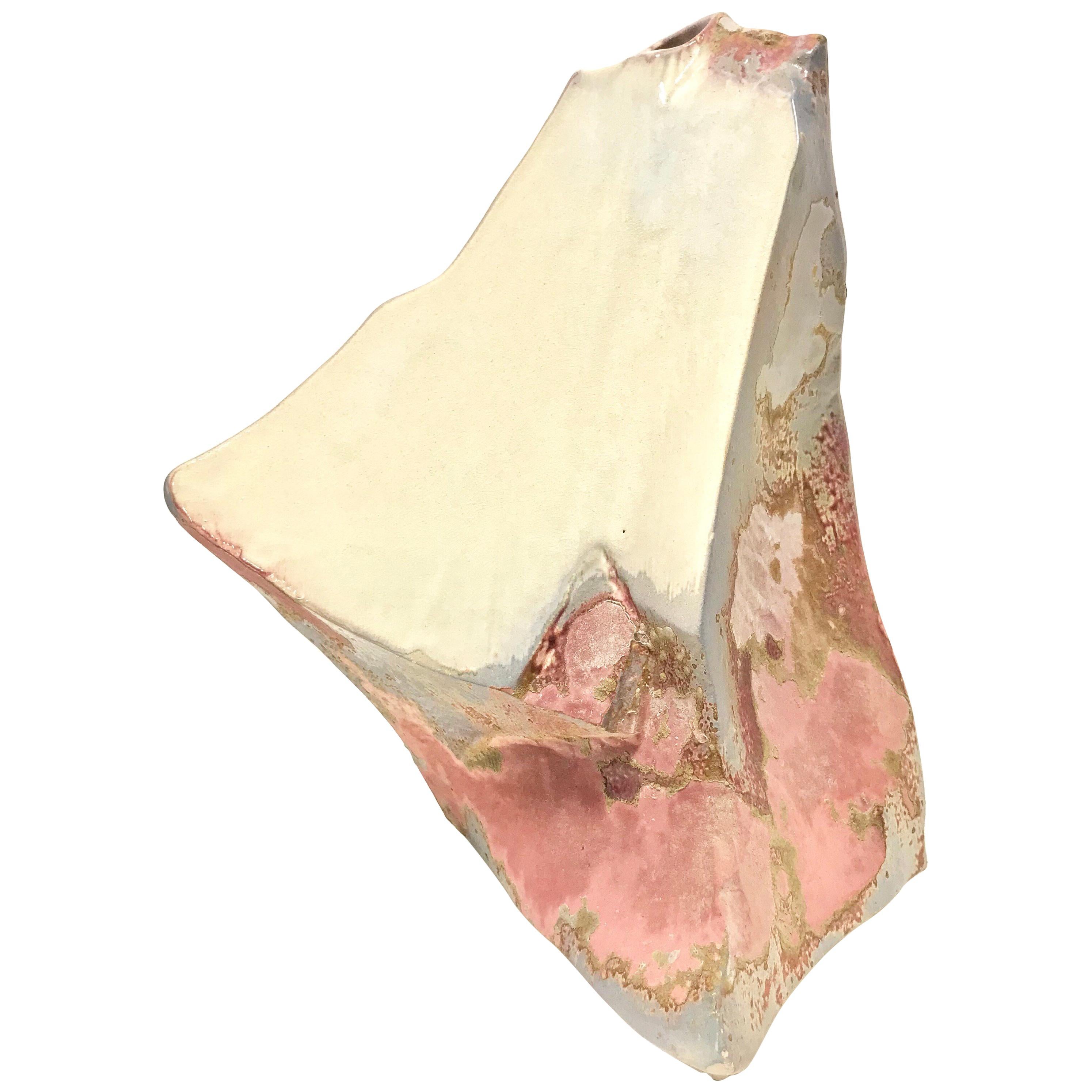 Tony Evans Raku Pottery Vase For Sale