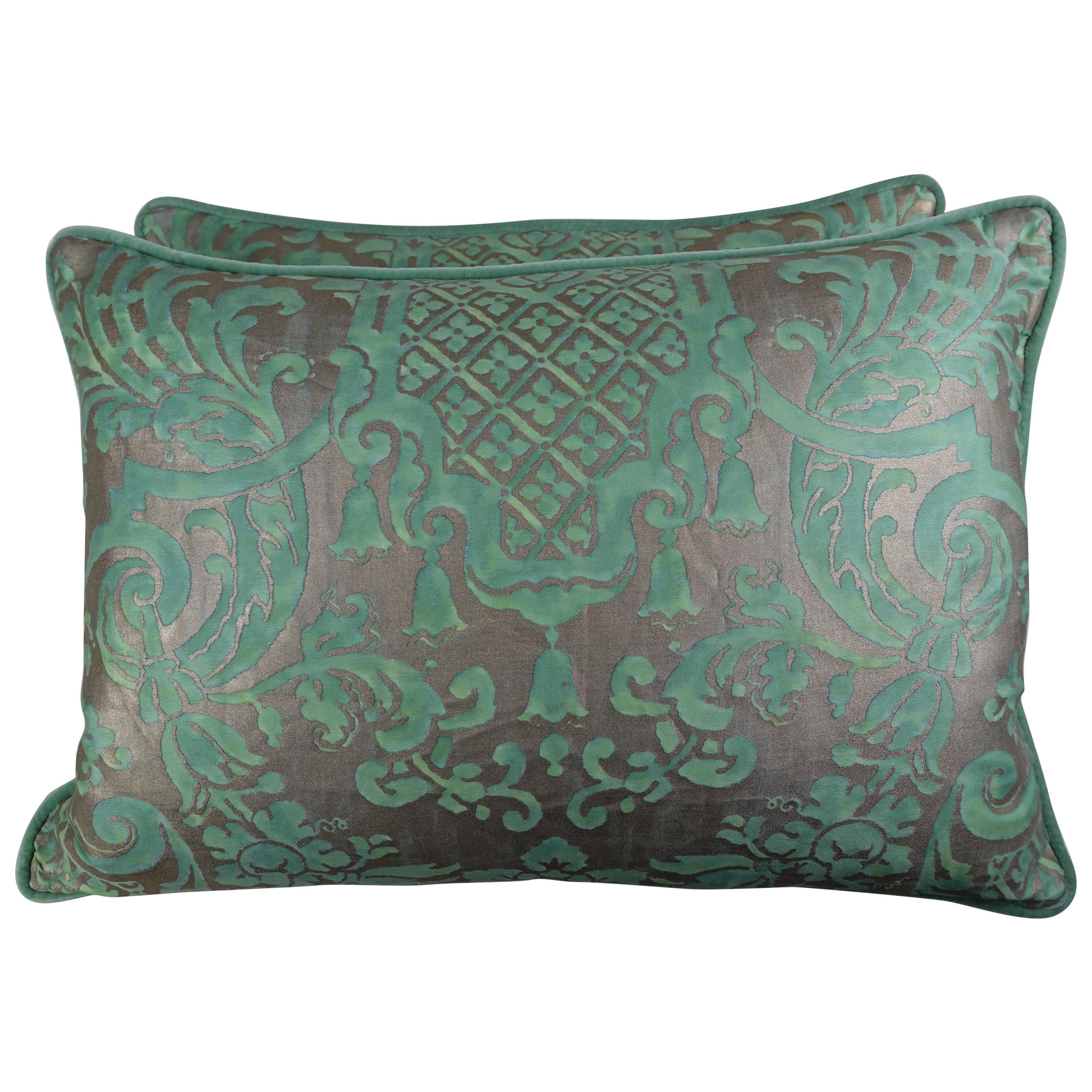 Carnavalet Patterned Fortuny Pillows, a Pair