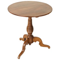 Mid-19th Century French Walnut Louis Philippe Period Tilt-Top Pedestal Table