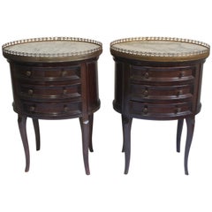 Midcentury Louis XV Style Bouillotte Side Table or Petit Commode, 20th Century