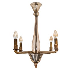 Vintage "Deco" Murano Chandelier By of Barovier & Toso
