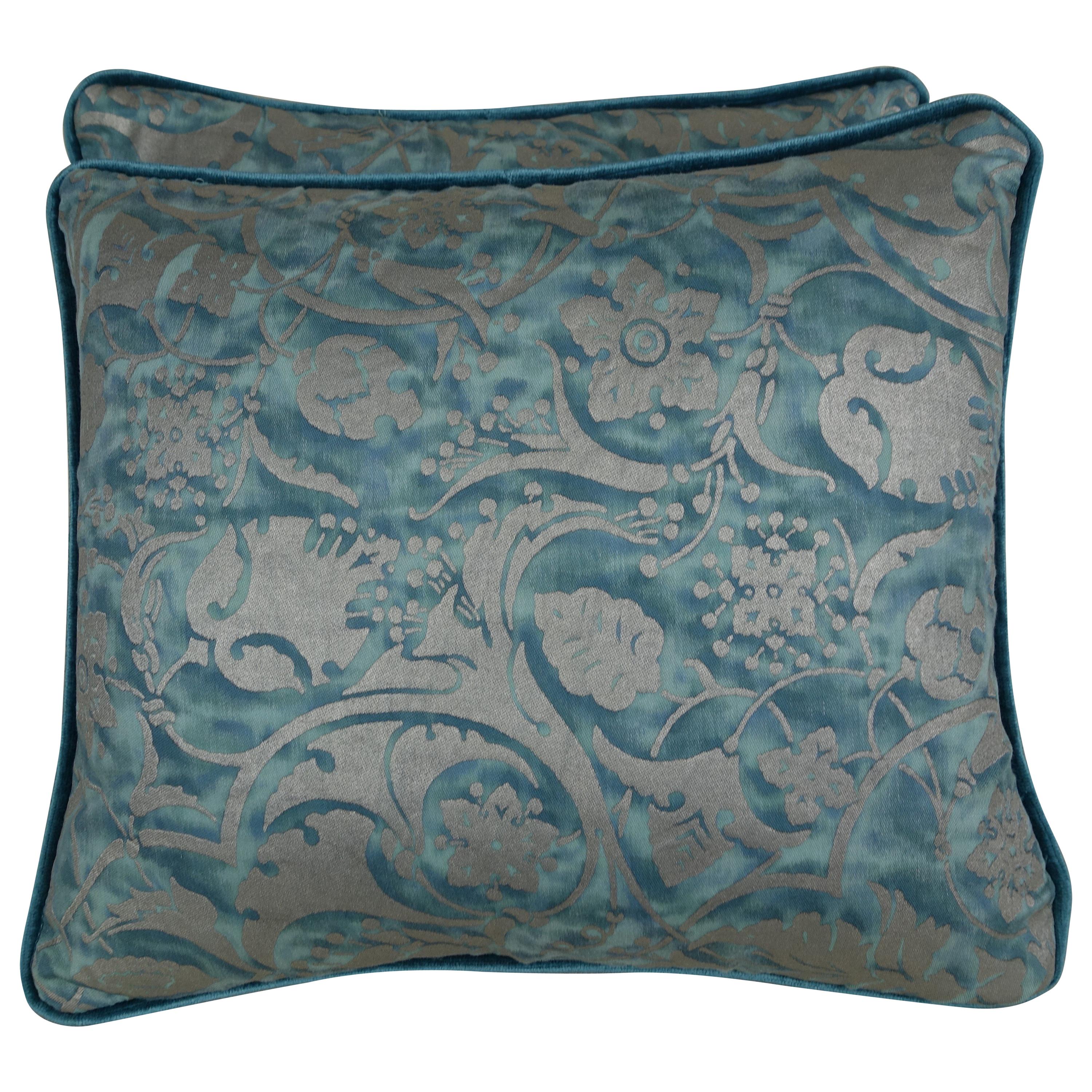 Persepolis Patterned Fortuny Textile Pillows, a Pair
