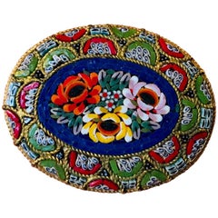 Antique Micro Mosaic Brooch from Murano, 1920