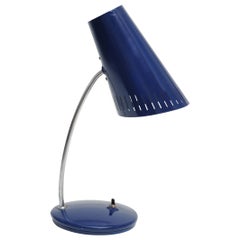 Metal, Cobalt Blue Desk Light from a Ship's Stateroom, 1960's, Pr. Available
