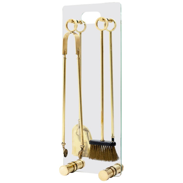 Hollywood Regency Fireplace Accessory Set at 1stDibs