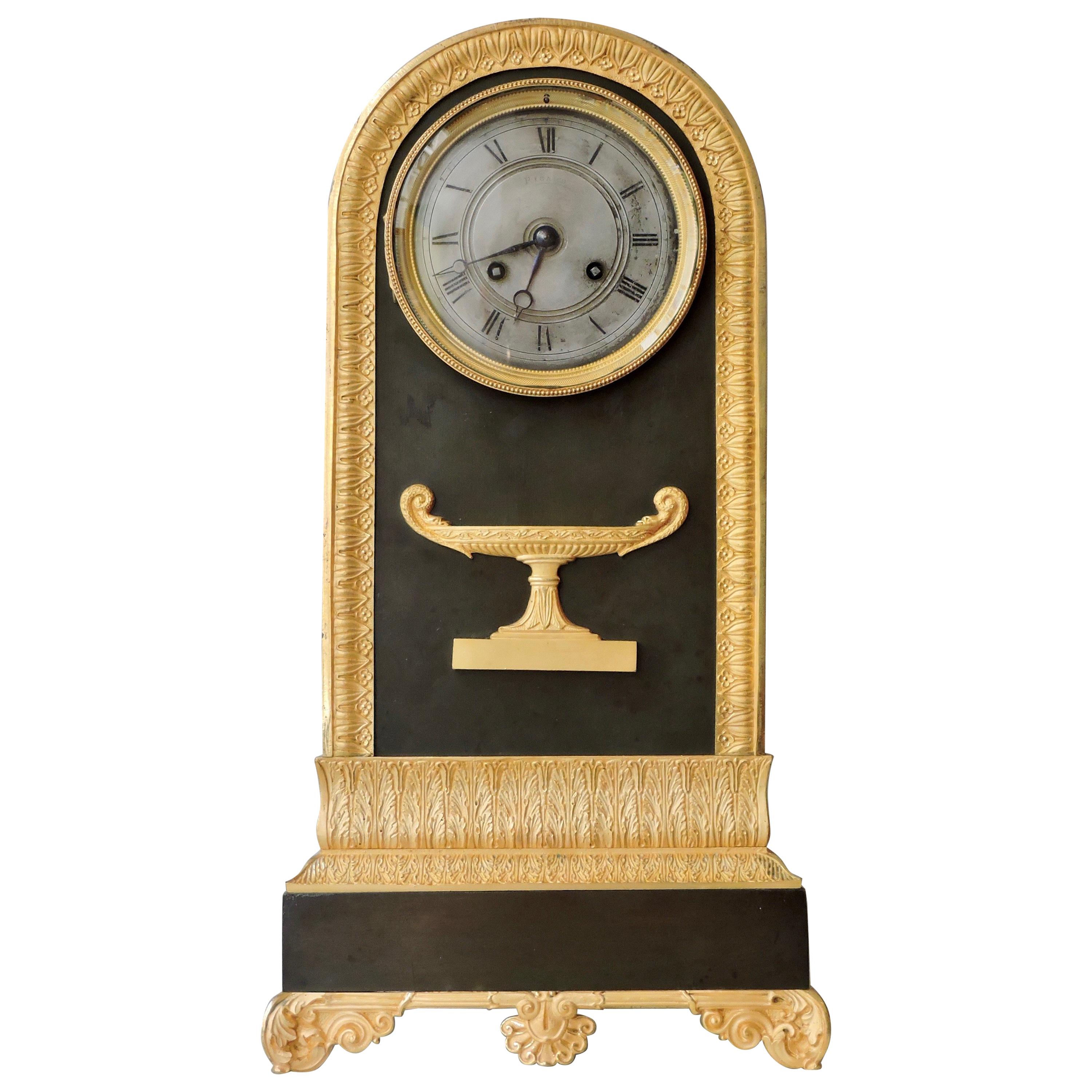 19th Century French Ormolu and Patinated Bronze Clock