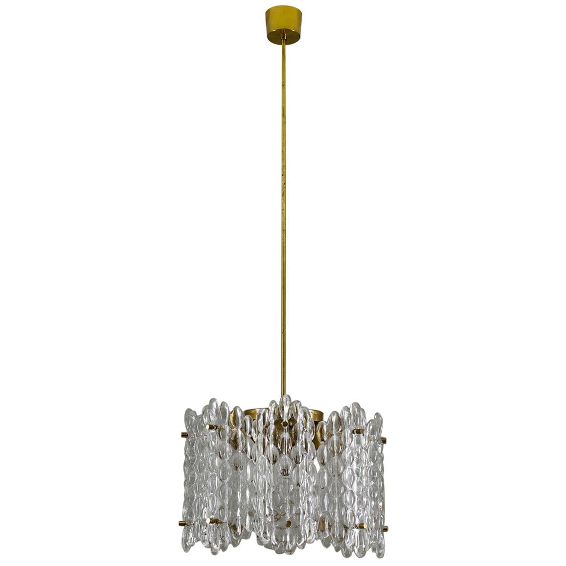 Pair of Swedish Midcentury Chandeliers by Carl Fagerlund for Orrefors