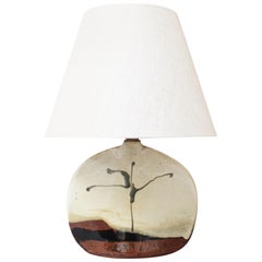 Ceramic Table Lamp by Colette Houtmann at Lune Vague, France, circa 1980s