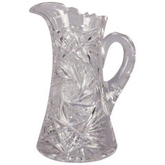 Waterford School American Brilliant Cut Crystal Pinwheel Water Pitcher