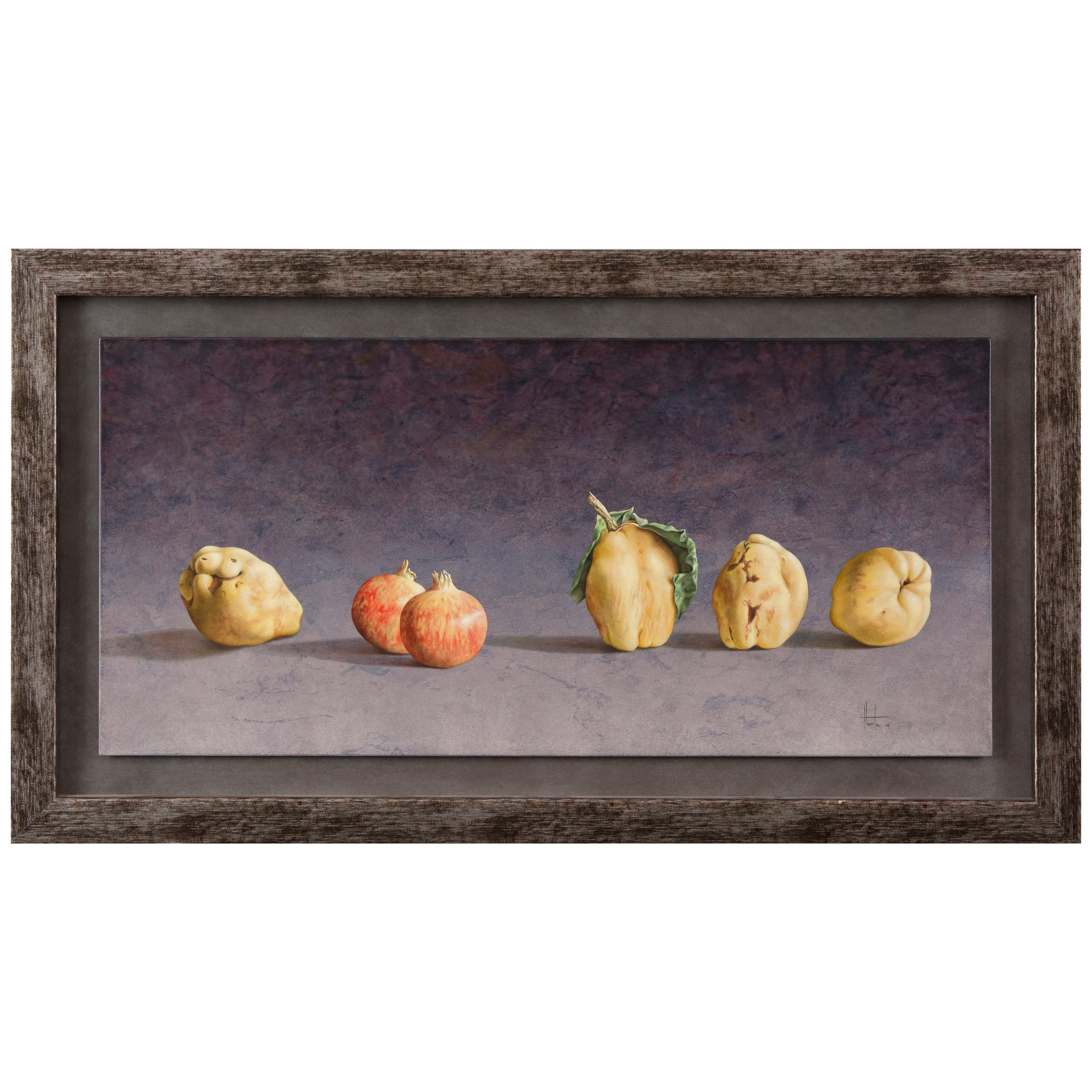 "Quinces and Grenades", 2006, Oil on Hardboard, Huerta, Vicente, 21st Century