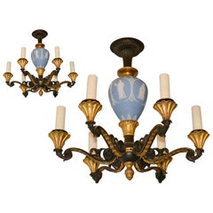 Antique 19th Century Pair of French Empire Chandeliers