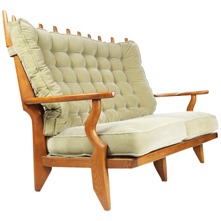 Guillerme et Chambron "Grand Repos" Sofa in Oak, Edition Votre Maison 1