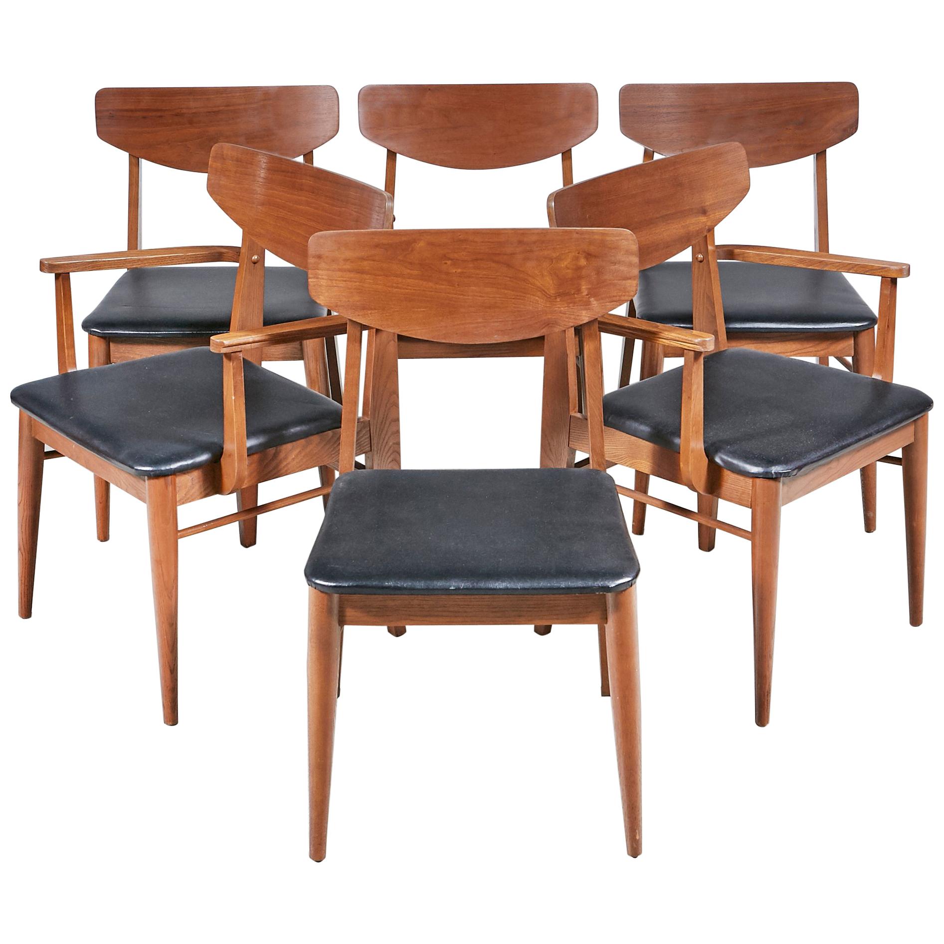 1960s Stanley Furniture Dining Chairs by Paul Browning, Set of 6 For Sale