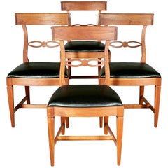 1950s Kindel Cherrywood Dining Room Chairs, Set of 4